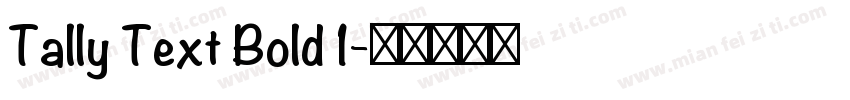 Tally Text Bold 1字体转换